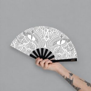 Cat Eye White - fondo gris