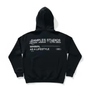 Hoodie Rustico Minimal Black Samples