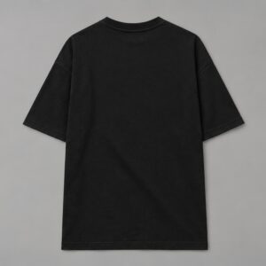 Remera Oversize Negra Blanks — Prenda · espalda sobre fondo gris