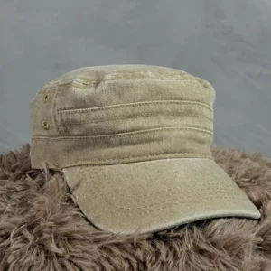 Gorra Vintage Visera Corta Beige