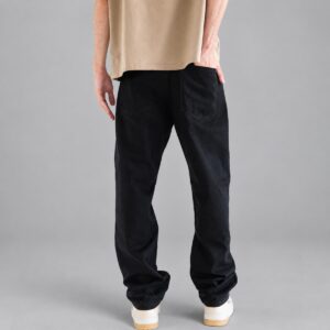 Pantalon Baggy Clasico Negro Samples — Vista adicional sobre fondo gris