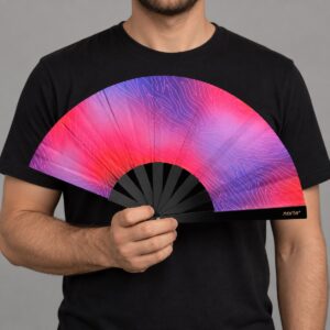 Abanico Wild Lights Pink - vista con modelo