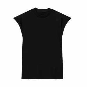 Musculosa Oversize Negra Blanks