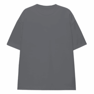 Remera Oversize Gris Oscuro Blanks