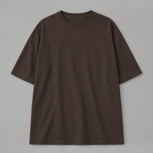 Remera Oversize Marrón Blanks — Prenda · frente sobre fondo gris