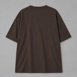 Remera Oversize Marrón Blanks — Prenda · espalda sobre fondo gris