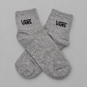 Medias Vans Soquete grises — Vista principal sobre fondo gris