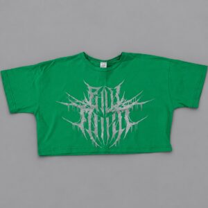 Crop Top Verde con Plateado Paul Marti — frente