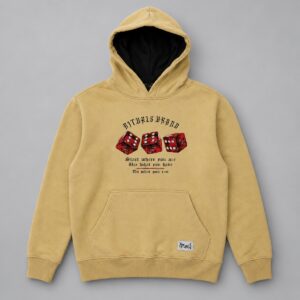 Hoodie Given Red Rituals Kids — Portada sobre fondo gris