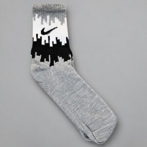 Medias Nike Gris, blanco, negro — Vista adicional sobre fondo gris