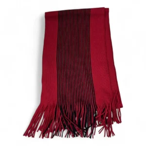 Bufanda Roja con rayas Negras