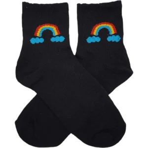 Medias negras arcoiris