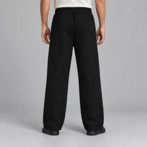 Pantalon Jogger Ancho Negro - jogger modelo espalda