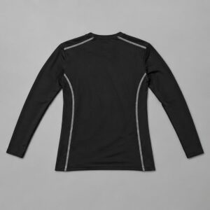 Camiseta Deportiva Negra — Prenda · espalda sobre fondo gris