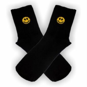 Medias negras con carita feliz