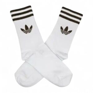 Medias blancas con 3 líneas chocolate Adidas