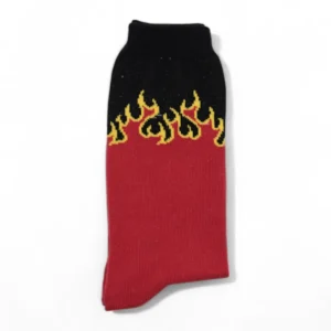 Medias fuego rojo con negro