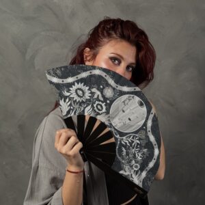 Abanico Sun Queens Silver