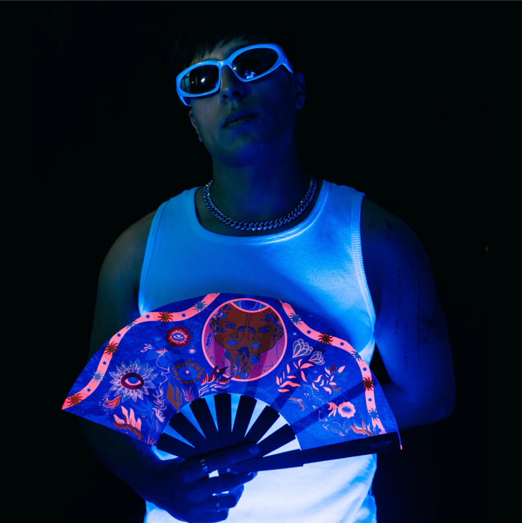 Abanico Sun Queens Pink Neon - Imagen 2