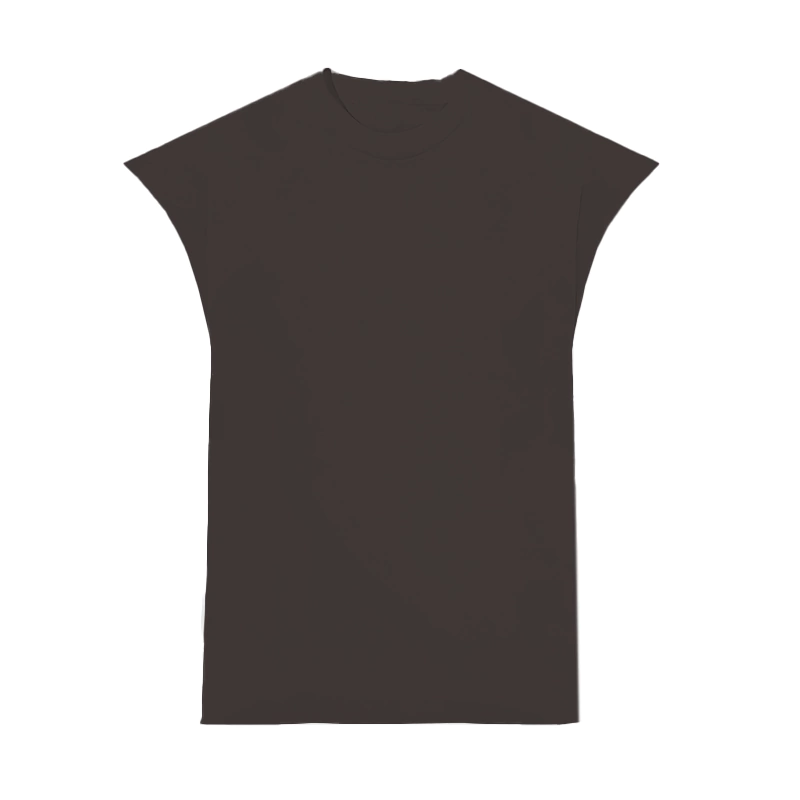 Musculosa Oversize Marr贸n Blanks