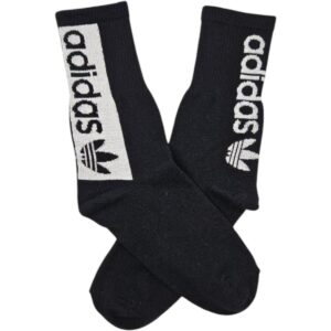 Medias Adidas negras franja blanca