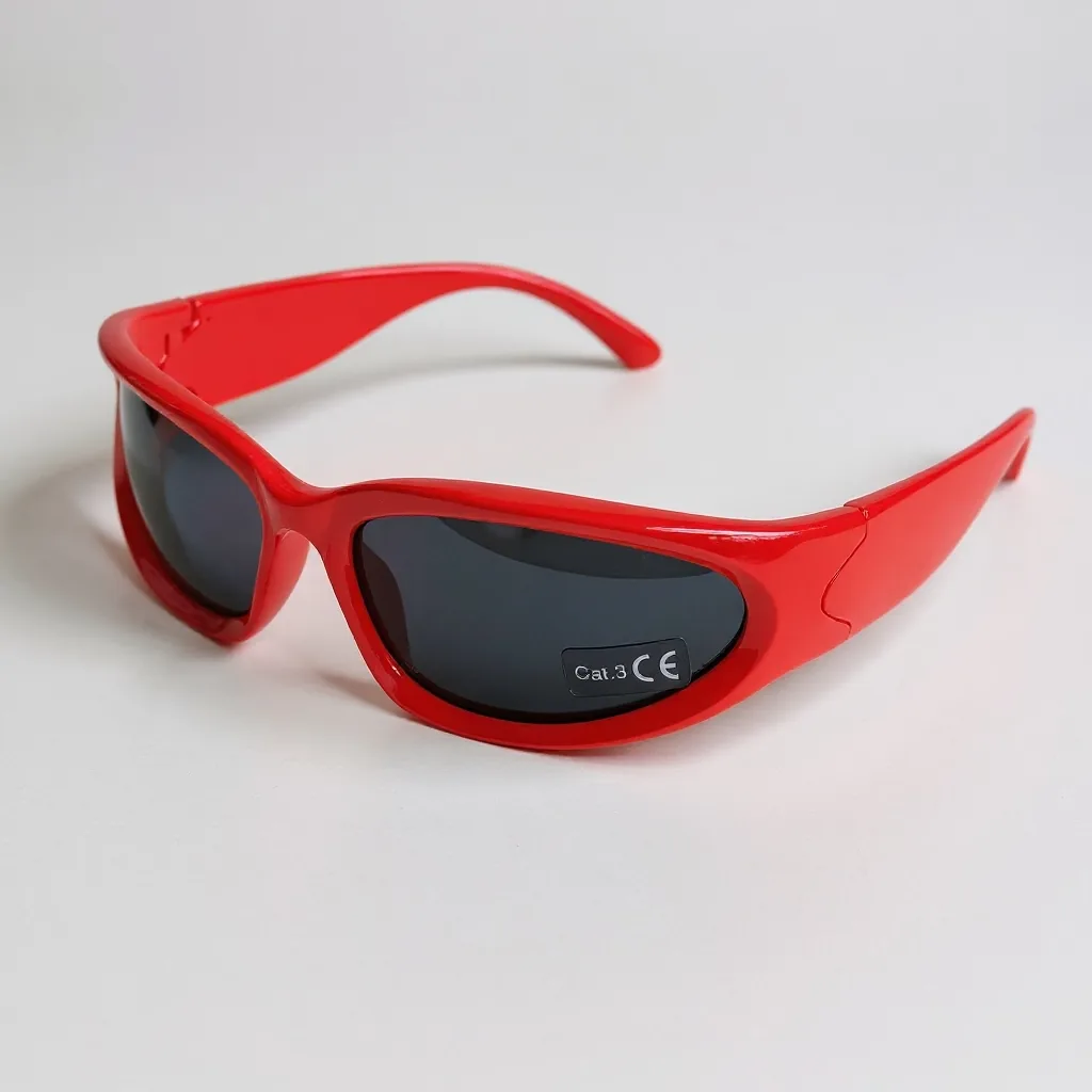 Gafas "Cyclone Edge" Red blaze estilo Y2K - Imagen 2