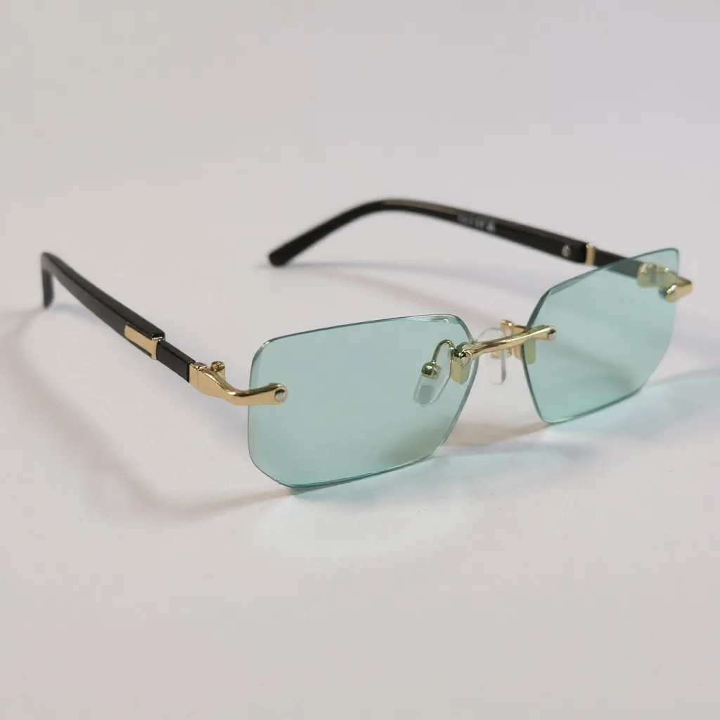 Gafas “Luxe Edge” Verde Agua - Imagen 2
