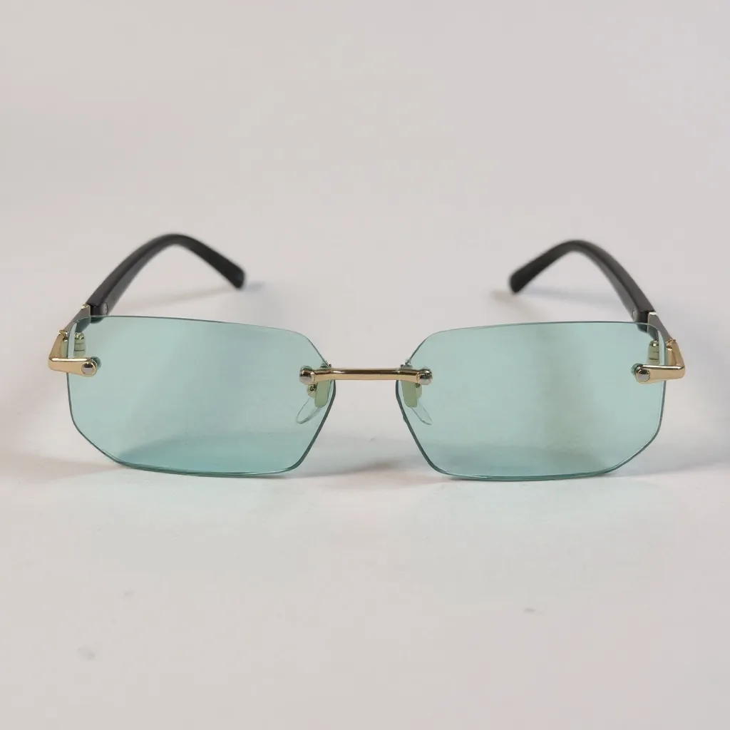 Gafas “Luxe Edge” Verde Agua - Imagen 3