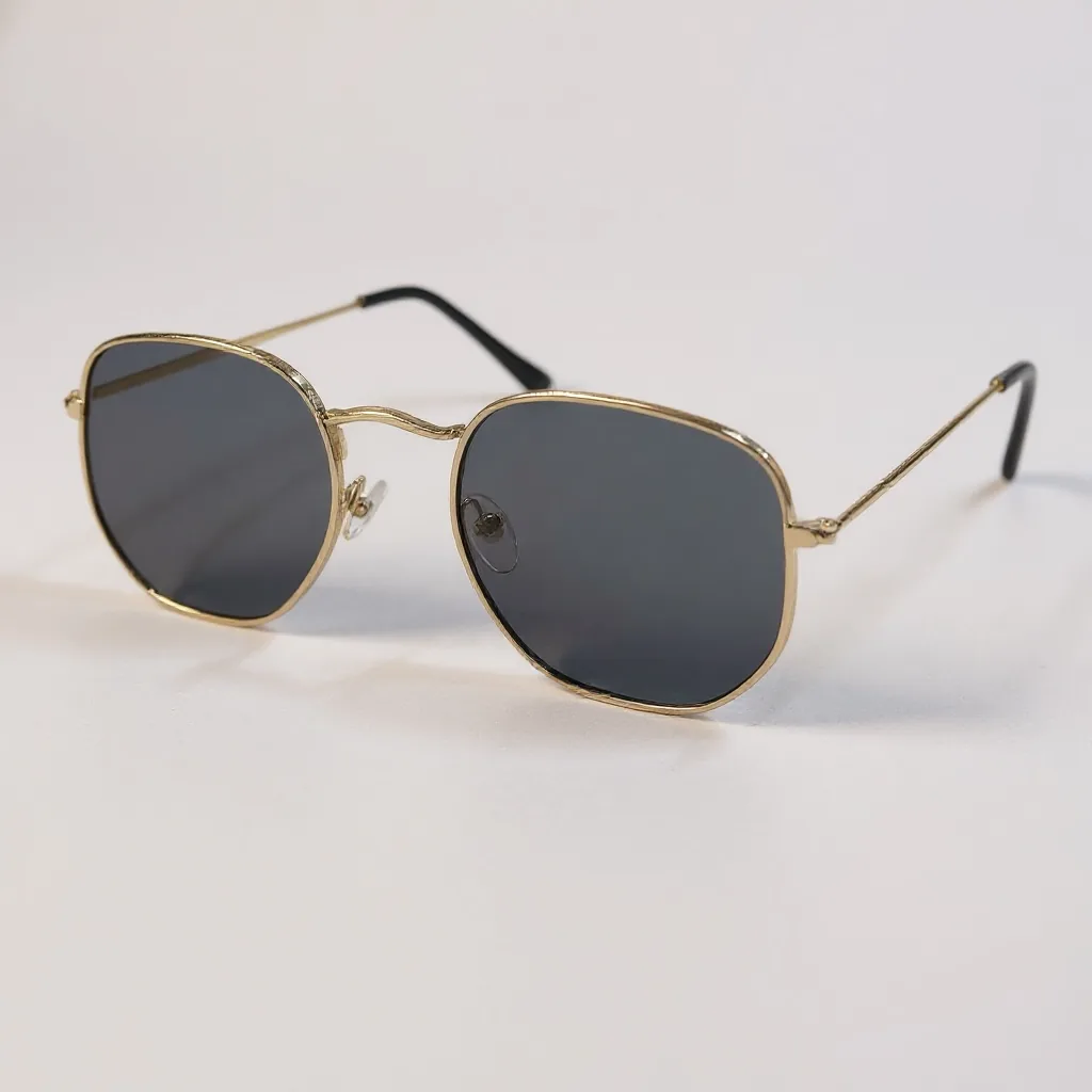 Gafas Metal Hex Gold Black