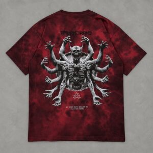 Remera Scratch Oversize Rituals — Prenda · espalda sobre fondo gris