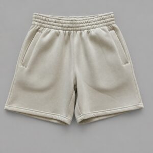 Bermuda oversize beige Blanks - fondo gris