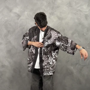 Haori Dragón Tormenta Gris