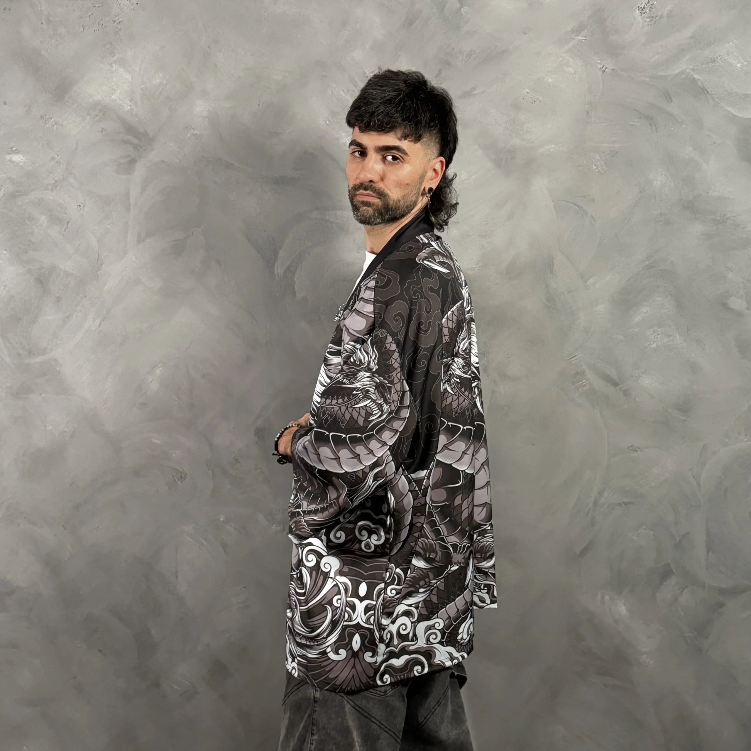 Haori Dragón Tormenta Gris - Imagen 4