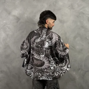 Haori Dragón Tormenta Gris