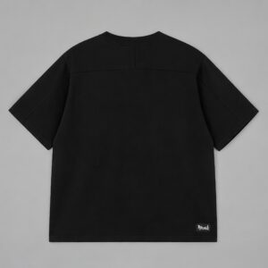 Remera boxy Disturbed negra Rituals — Prenda · espalda sobre fondo gris