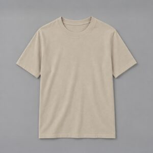 Remera Beige Regular Fit — Prenda · frente sobre fondo gris