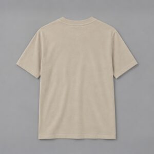 Remera Beige Regular Fit — Prenda · espalda sobre fondo gris
