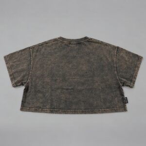 Crop Top Sign Washed Oxido VS — Prenda · espalda sobre fondo gris