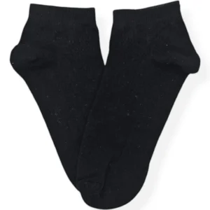 Medias Soquete Negro Liso Mediano