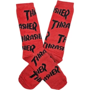 Medias Thrasher multi Roja letras negras