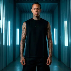 Remera Sin Manga Sign Negra Vieja Scul