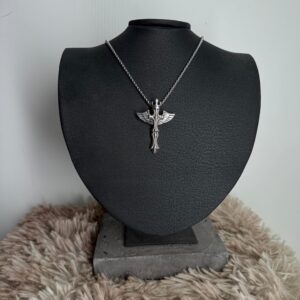 Collar Cruz con Alas – Dije Ángel Gótico