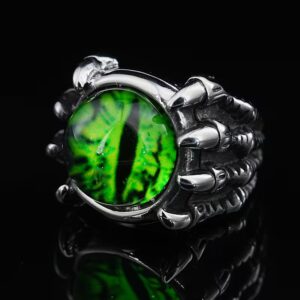 Anillo Ojo de Dragón Verde