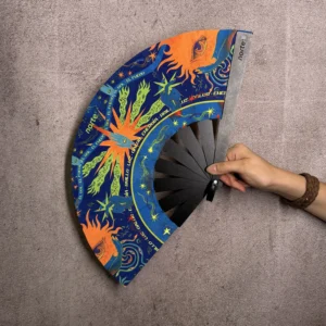 Abanico Mexican Sunset Orange Neon