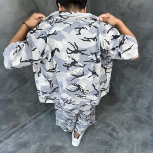 Camisa de Jean manga corta Mist