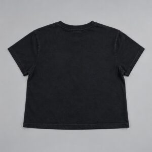 Remera Virgin Cyrus Negro Vieja Scul — Prenda · espalda sobre fondo gris