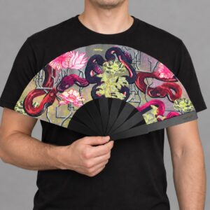 Abanico EcoFan Venom Pink - vista con modelo