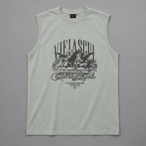 Remera Sin Manga Calling Angels Vieja Scul — Prenda · frente sobre fondo gris