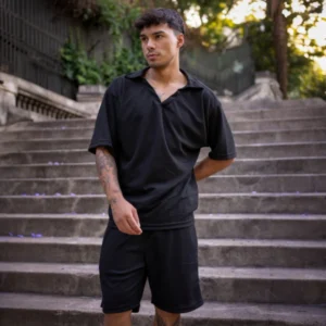 Conjunto Waffle Negro