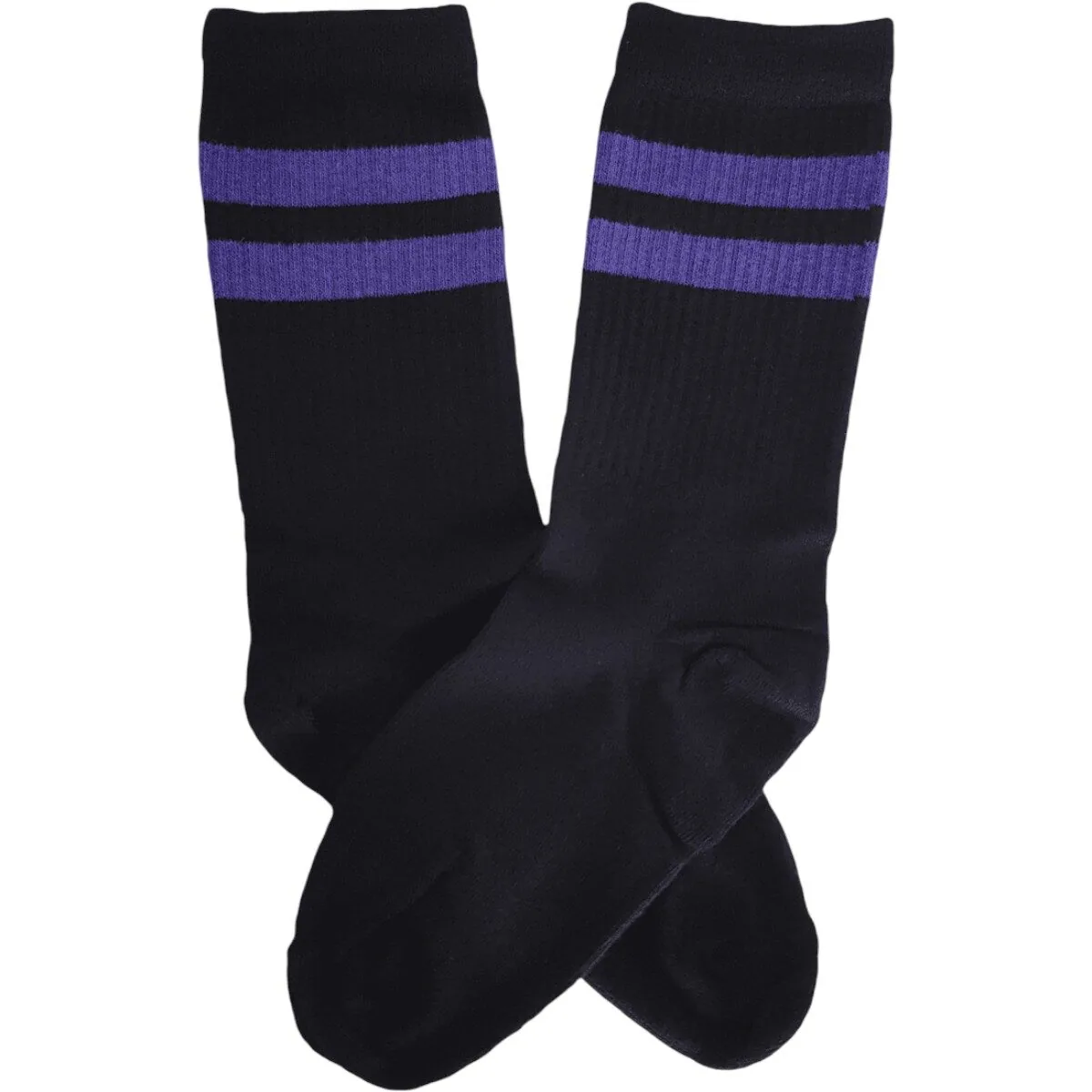Medias negras con líneas violeta old school